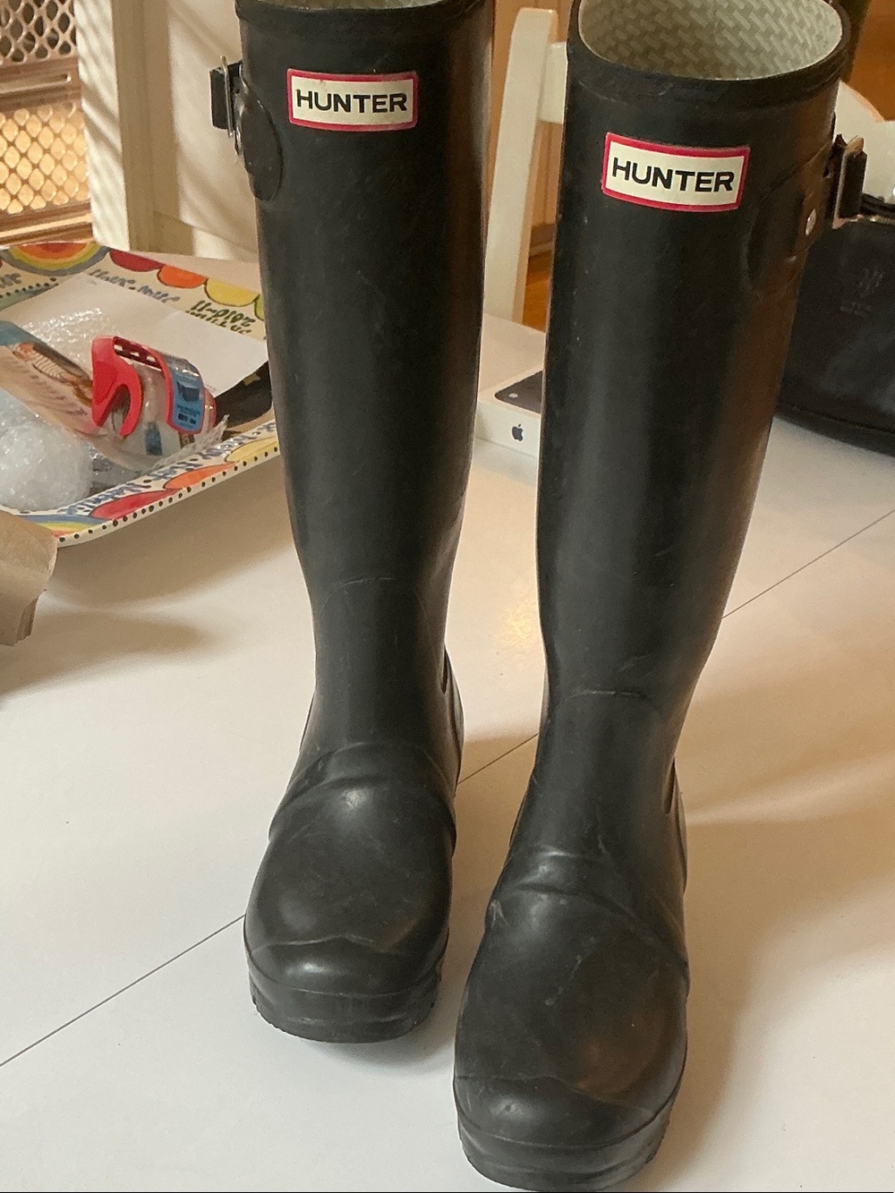 Hunter Tall Black Women's Rain Boots